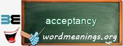 WordMeaning blackboard for acceptancy